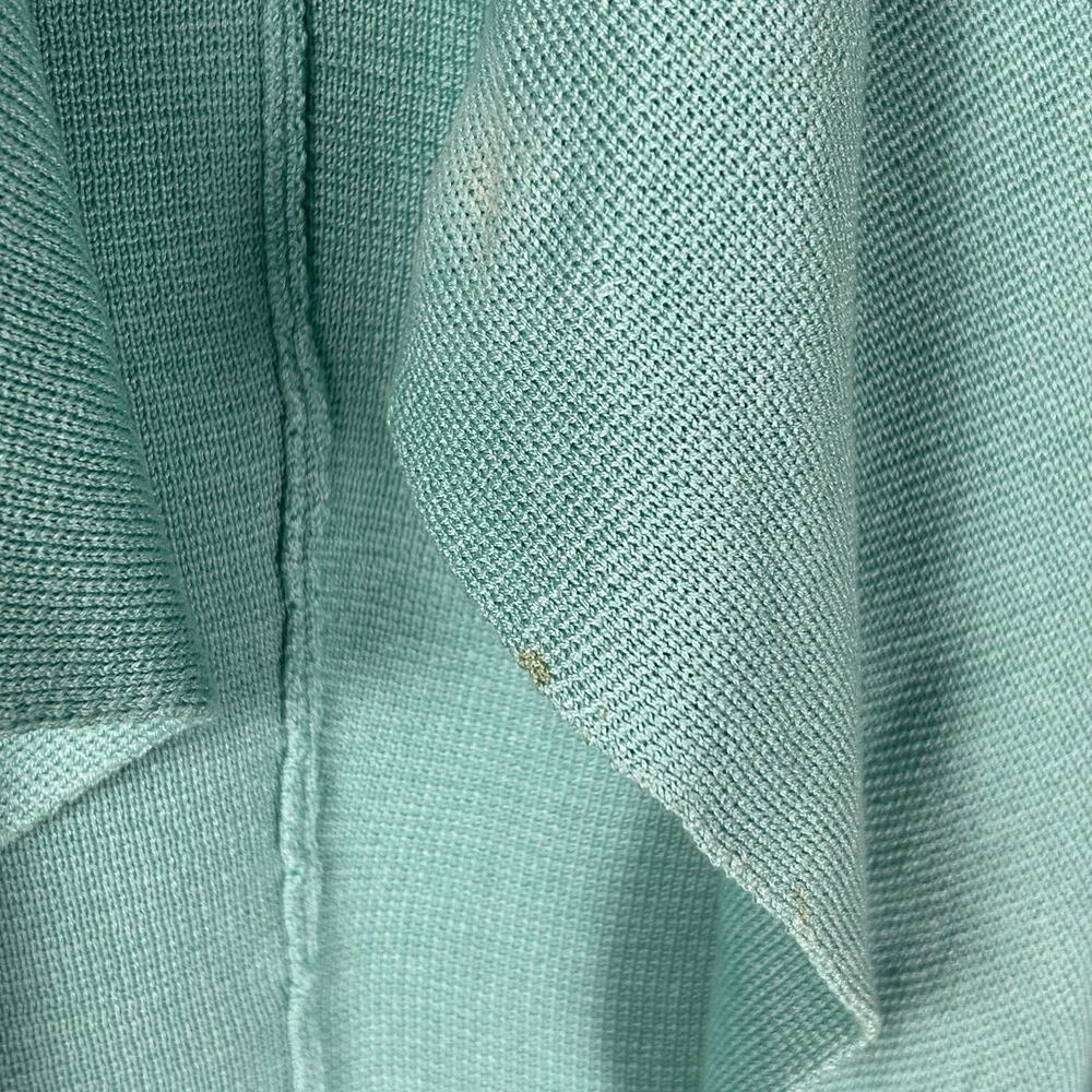 Eileen Fisher Size PP Petite XS Cardigan Teal Knit Sweater Waterfall TINY FLAW - Picture 6 of 12
